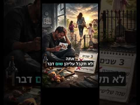 אב מביט בתמונה של ילדיו לאחר נתק ממושך